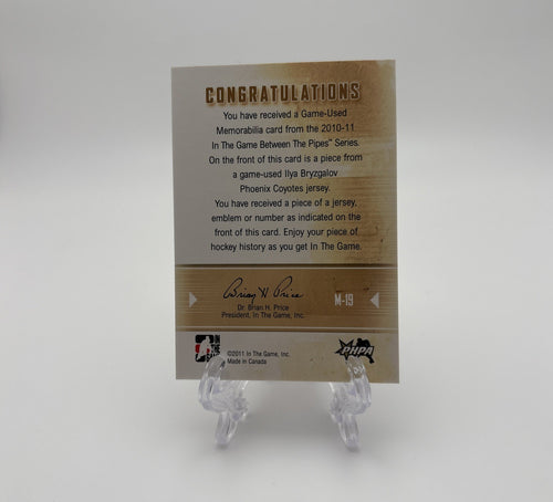 2011 In The Game Between The Pipes Silver Game Used Jersey Ilya Bryzgalov #M-19