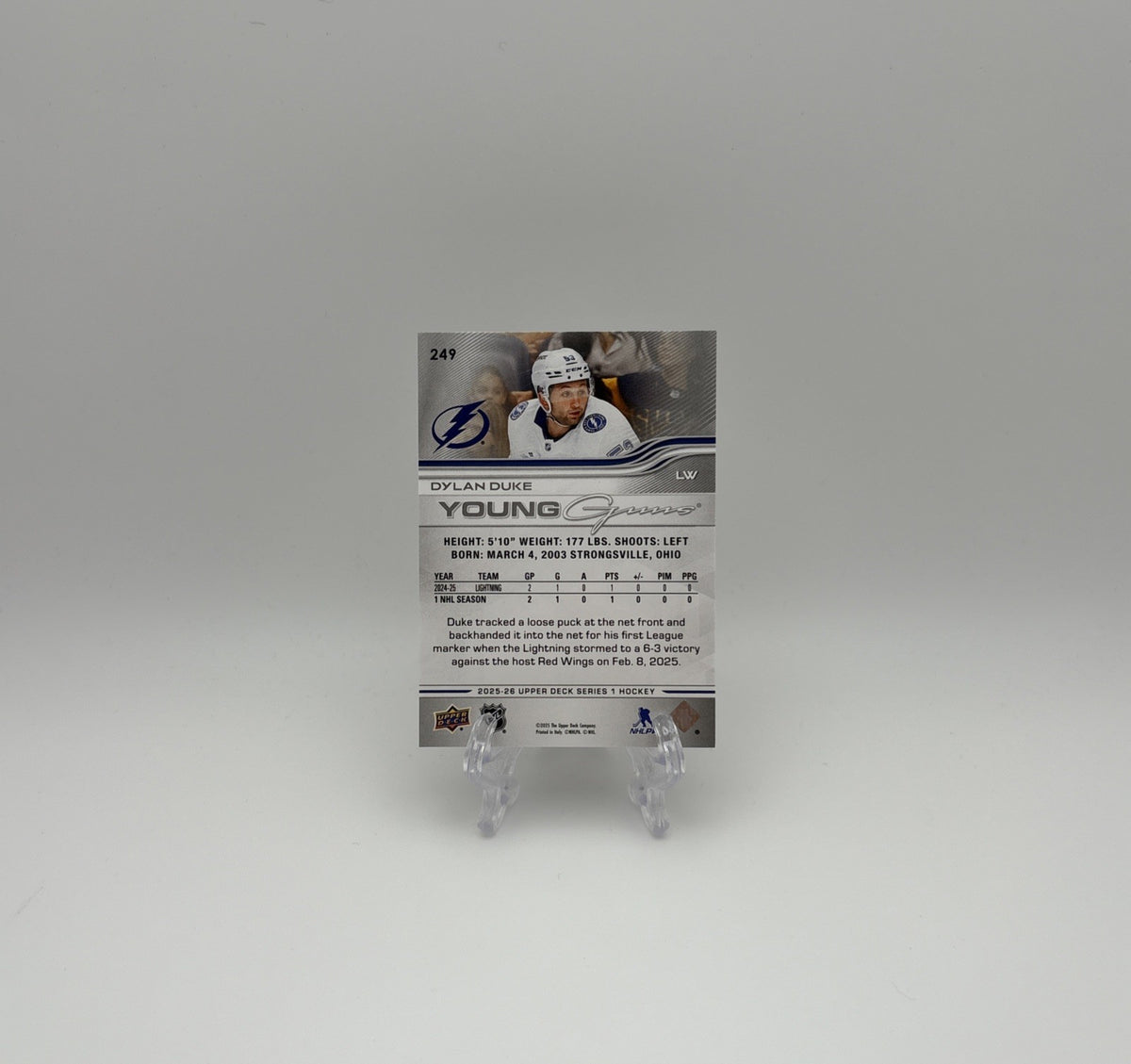 2025-26 Upper Deck Series 1 - Young Guns Dylan Duke #249