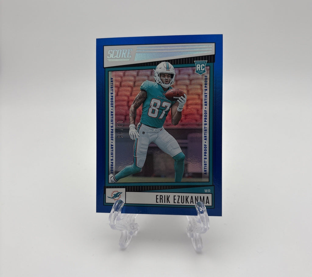 2022 Panini Score Football - Blue /35 Rookie (RC) Erik Ezukanma #400