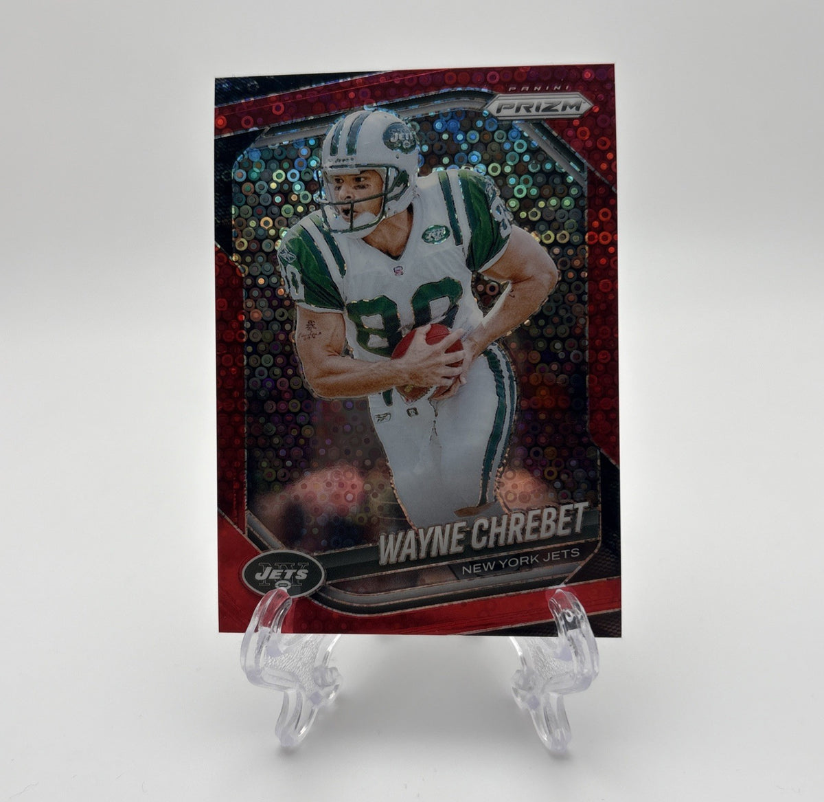 2025 Panini Prizm Football - No Huddle Red /99 Wayne Chrebet #295