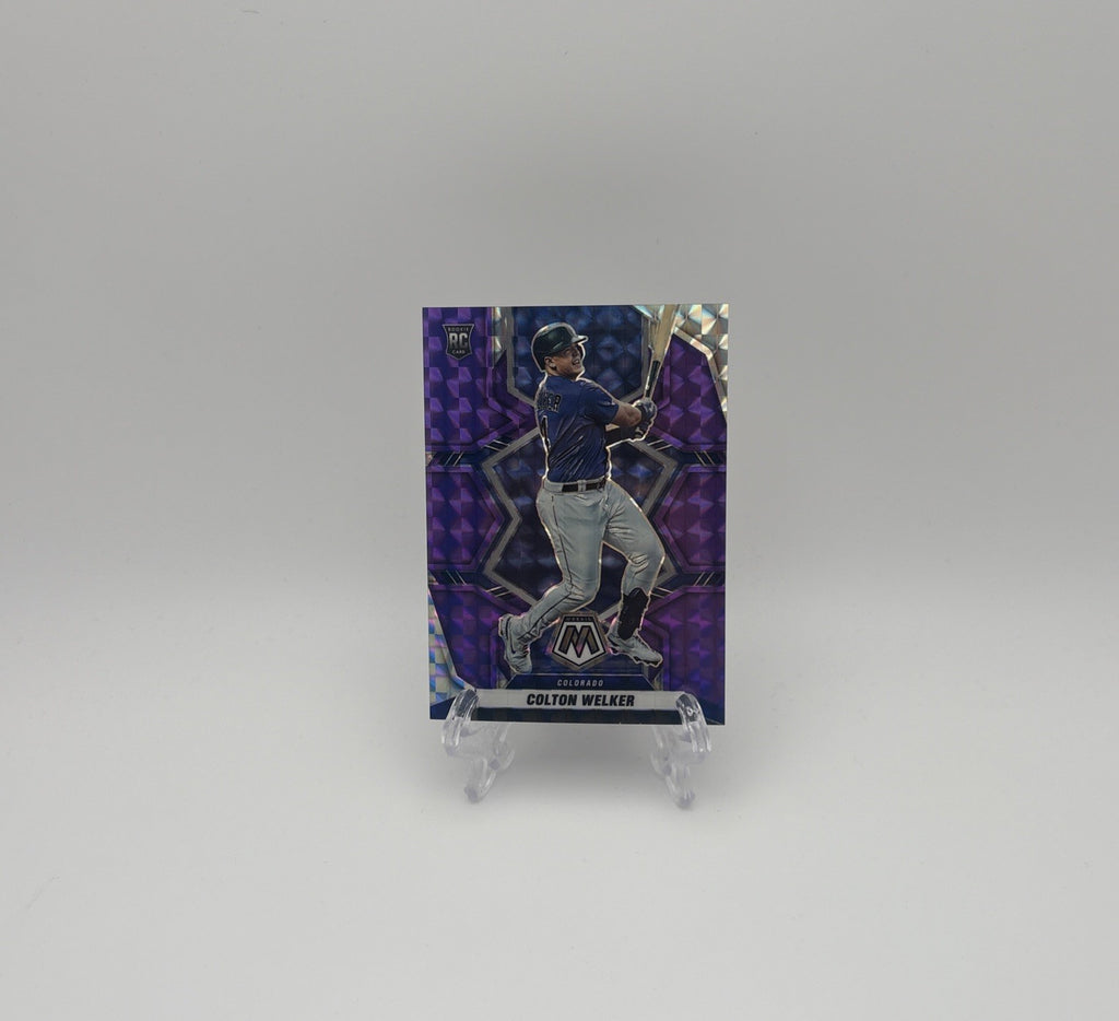 2022 Panini Mosaic Baseball - Purple Prizm /49 Rookie Colton Welker #218