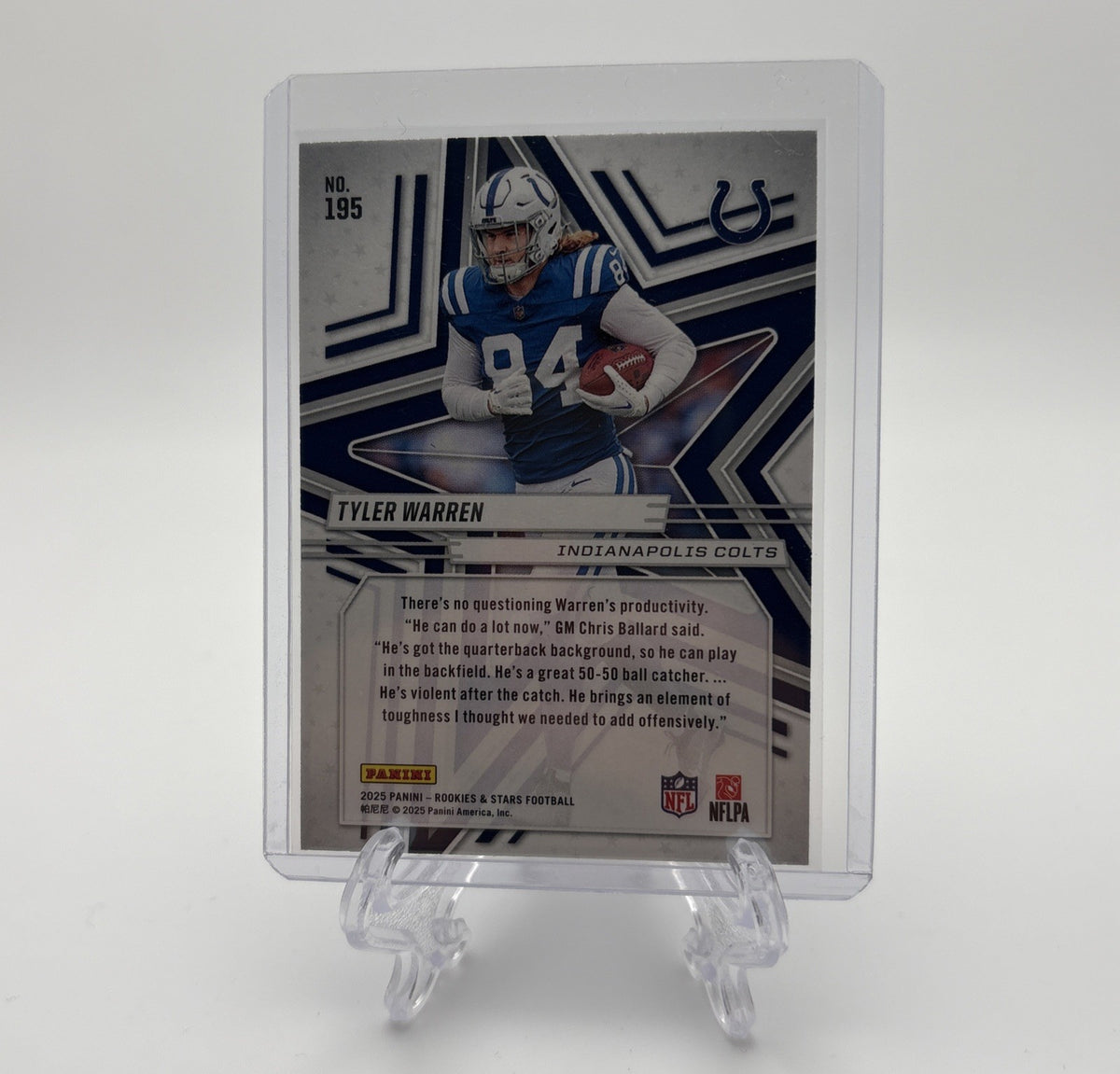 2025 Panini Rookies & Stars Football - Blue /149 Rookie (RC) Tyler Warren #195