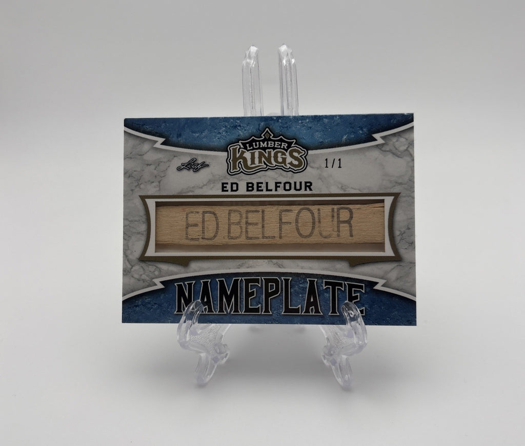 2019-20 Leaf Lumber Kings Hockey - 1/1 Nameplate Ed Belfour #N-31