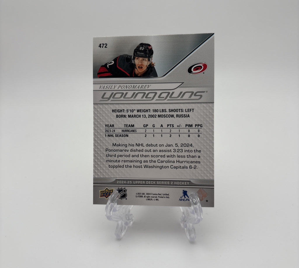 2024-25 Upper Deck Series 2 Hockey - Young Guns Vasily Ponomarev #472