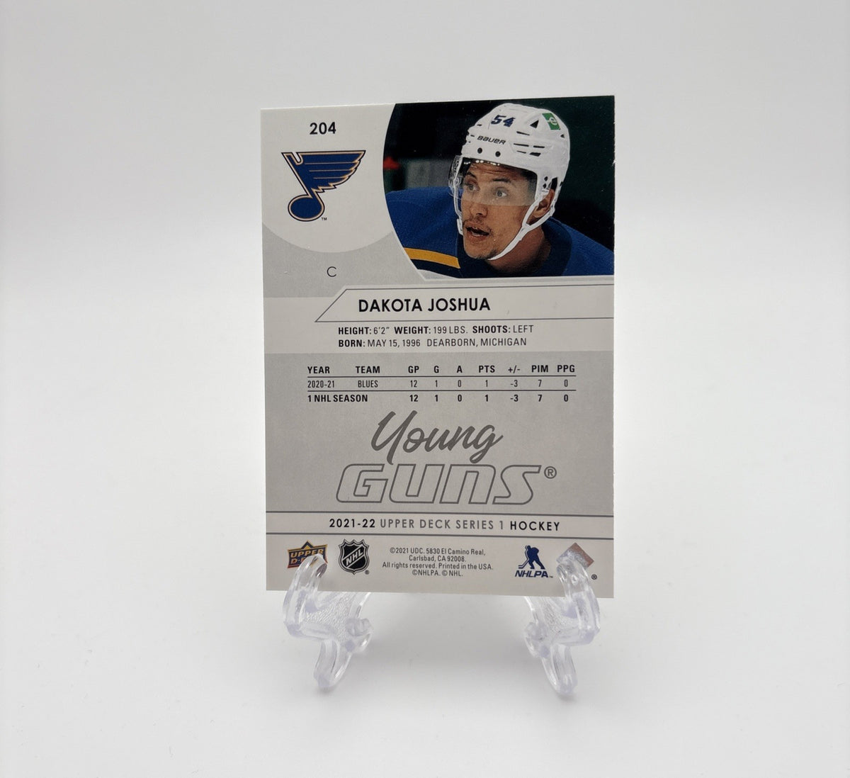 2021-22 Upper Deck Series 1 - Young Guns Dakota Joshua #204 (2)