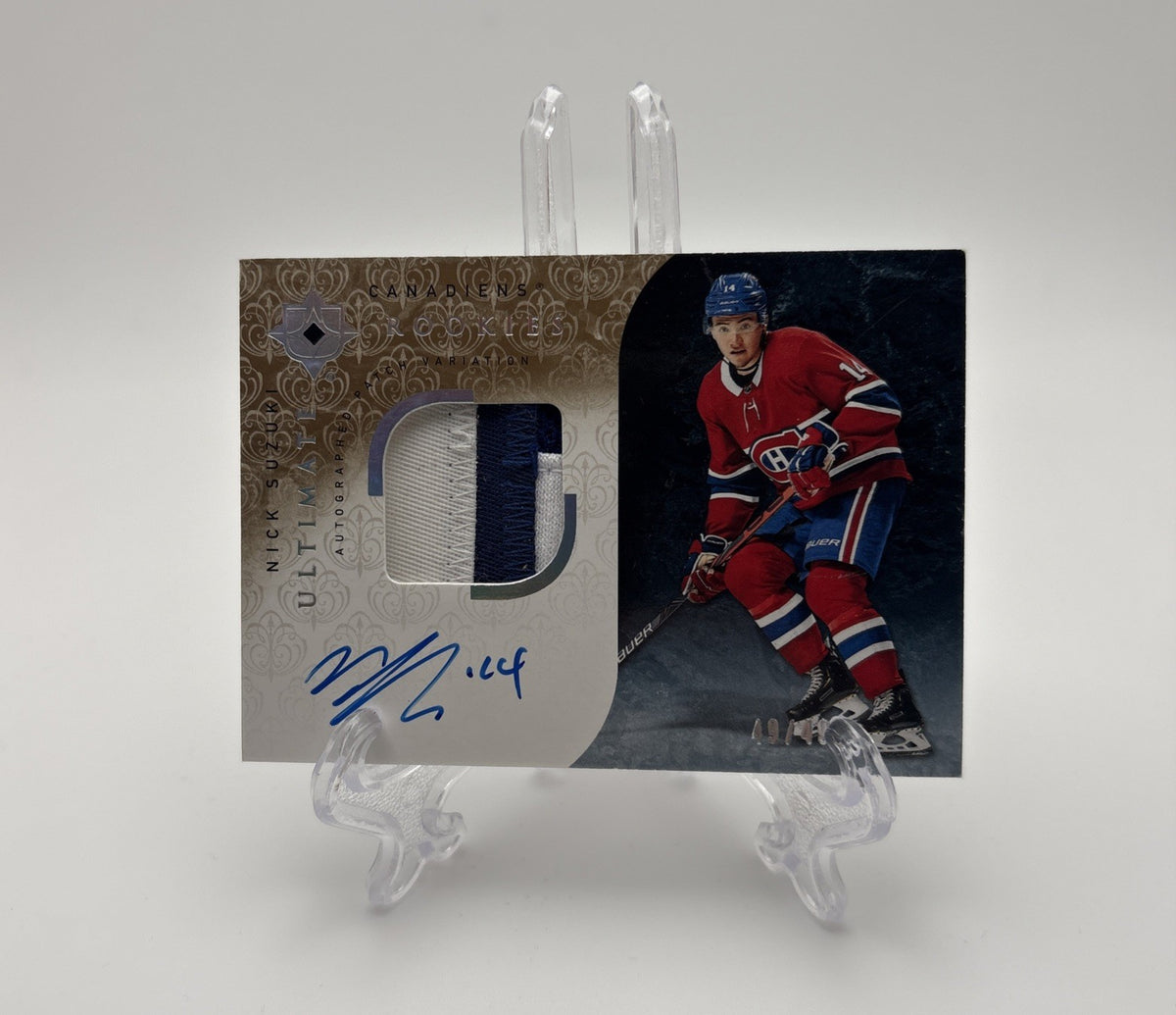 2019-20 UD Ultimate Collection - Rookies Patch Auto /49 Nick Suzuki #RRPA-NS