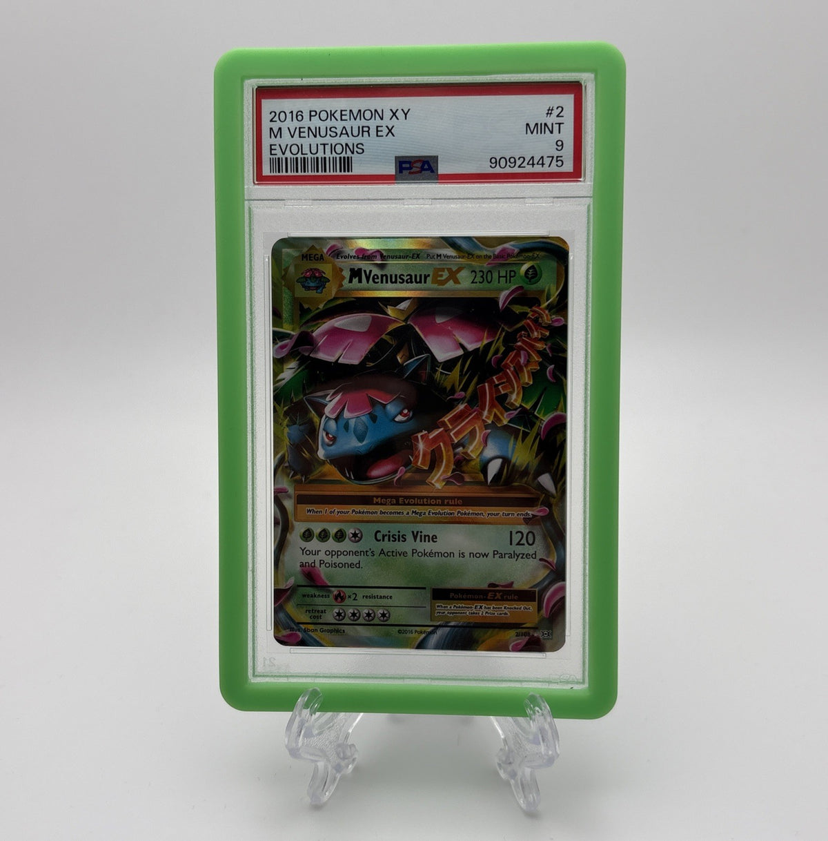 2016 Pokemon XY - Evolutions M Venusaur  EX #2 - PSA 9 MINT