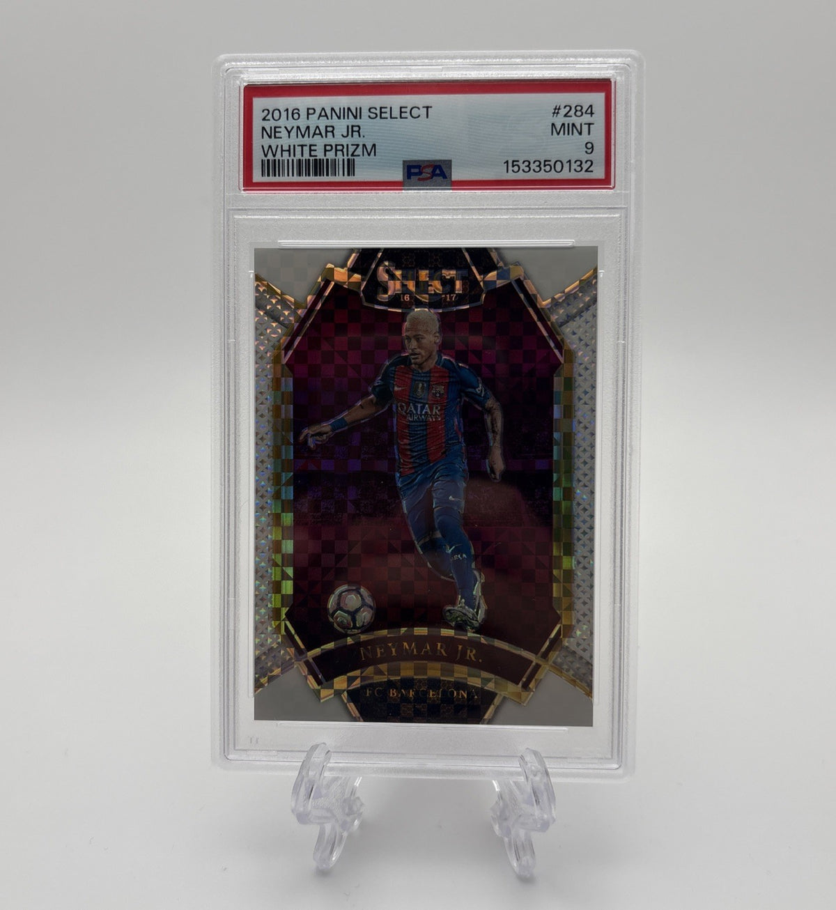 2016 Panini Select - White Prizm /99 Neymar Jr. #284 - PSA 9 MINT