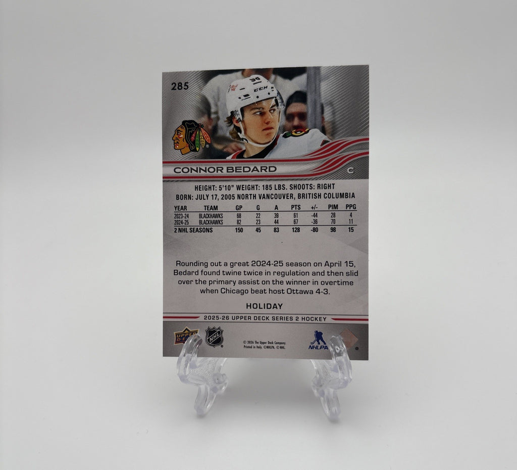 2025-26 Upper Deck Series 2 - Holiday (Base) Connor Bedard #285